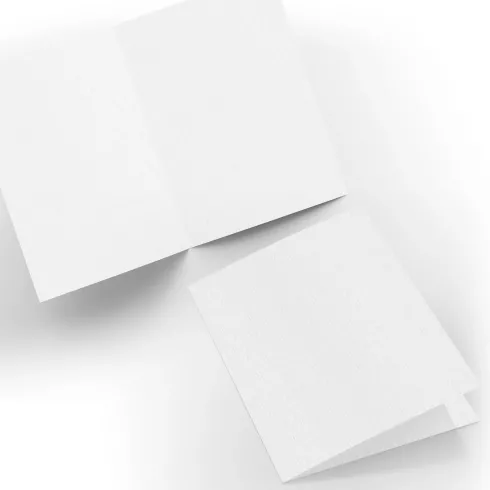 Doppelkarte - Faltkarte 240g/m² DIN A6 in leinen (weiss)