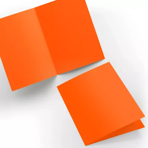 Doppelkarte - Faltkarte 240g/m² DIN A6 in orange