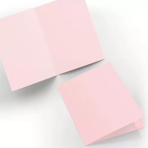 Doppelkarte - Faltkarte 240g/m² DIN A6 in babypink
