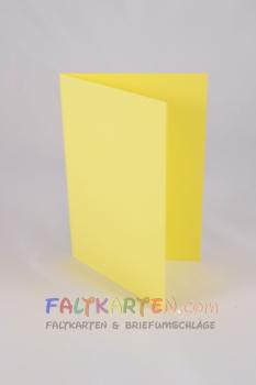 Doppelkarte - Faltkarte 240g/m² DIN B6 in gelb