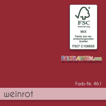 Doppelkarte - Faltkarte 220g/m² DIN B6 in weinrot