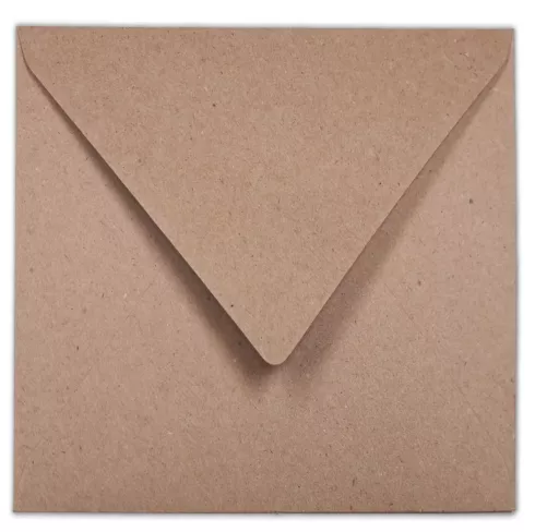 Briefumschlag 16x16cm in kraft rosé, 100g, ohne Fenster, Nassklebung