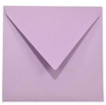 Briefumschlag 11x11cm in lavendel 120g ohne Fenster, Nassklebung