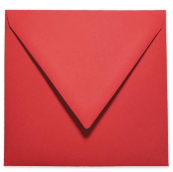 Briefumschlag 11x11cm in rot 120g ohne Fenster, Nassklebung