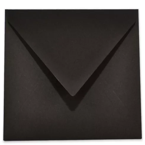 Briefumschlag quadratisch 16x16cm in schwarz