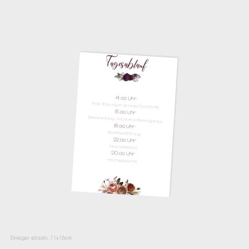 Pocketfold Einladung "Boho Violett-Flower" B6