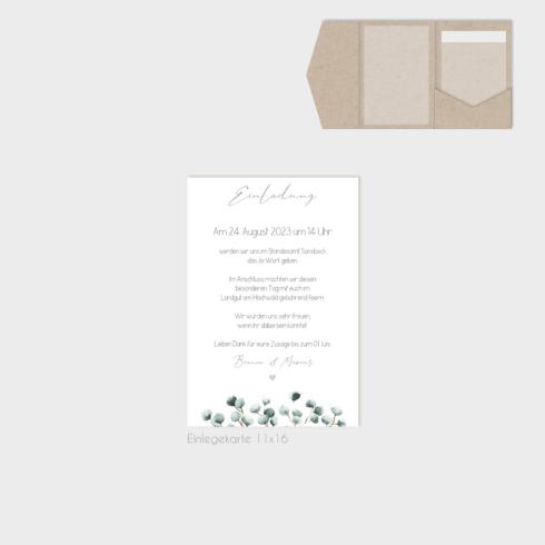 Einlegekarten-Bundle "Geometric Eukalyptus" B6