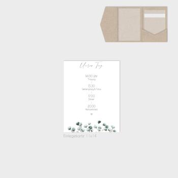 Einlegekarten-Bundle "Geometric Eukalyptus" B6