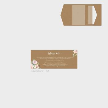 Einlegekarten-Bundle "Kraft White Roses" B6 | 2