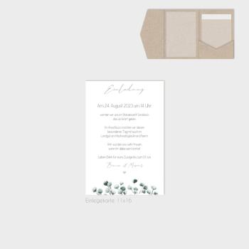 Einlegekarten-Bundle "Geometric Eukalyptus" B6