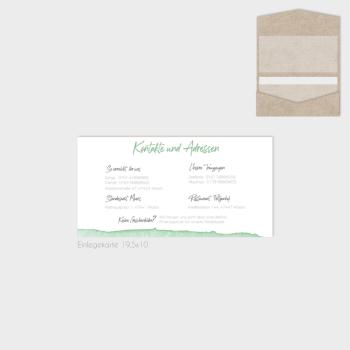 Einlegekarten-Bundle "Watercolor-Brush | Pistazie" DIN Lang | 2