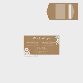 Einlegekarten-Bundle "Kraft White Roses" B6 | 2