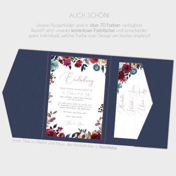 Einlegekarten-Bundle "Merlot und Navy" B6 | 2