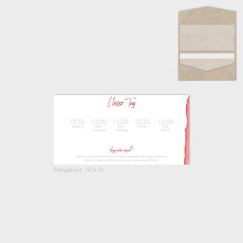 Einlegekarten-Bundle "Watercolor-Brush | Rot" DIN Lang