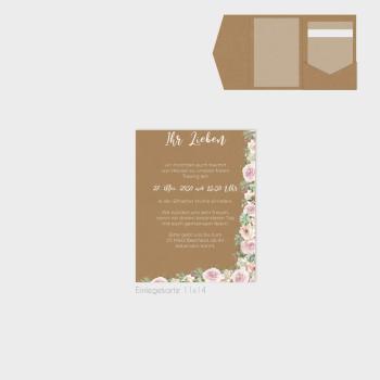 Einlegekarten-Bundle "Kraft White Roses" B6