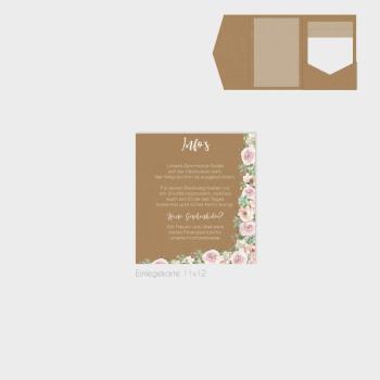 Einlegekarten-Bundle "Kraft White Roses" B6