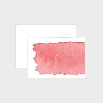 Einladung "Watercolor-Brush | Rot" DIN B6 Klappkarte