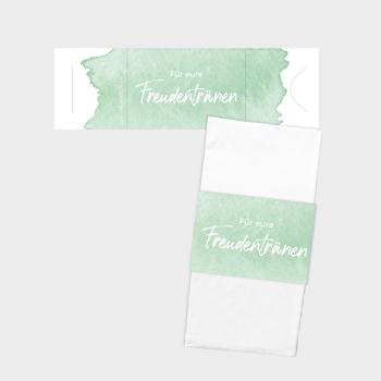 Freudentränen Banderolen "Watercolor-Brush | Pistazie"