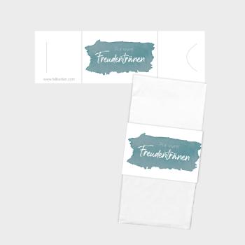 Freudentränen Banderolen "Watercolor-Brush | Petrol"