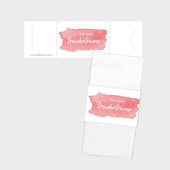 Freudentränen Banderolen "Watercolor-Brush | Rot"