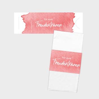 Freudentränen Banderolen "Watercolor-Brush | Rot"