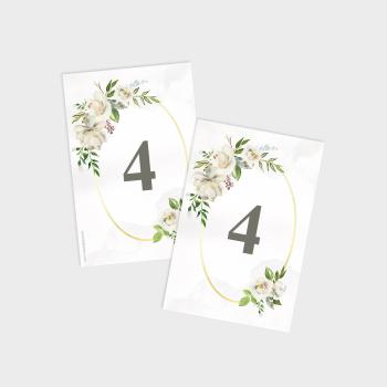 Tischnummern "Antique White" 10x15cm