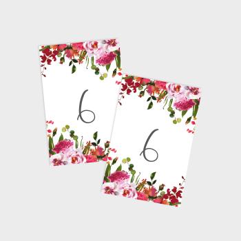 Tischnummern "Blush Pink" 10x15cm