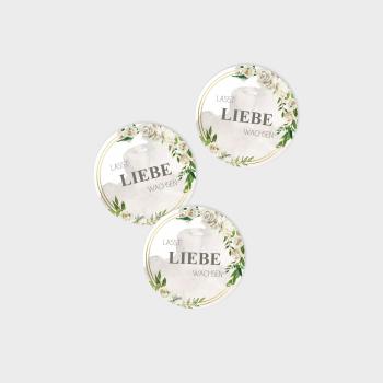 Aufkleber - Sticker "Antique White" 4cm ø - 24 Aufkleber