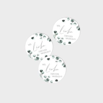 Aufkleber - Sticker "Geometric Eukalyptus" 4cm ø - 24 Aufkleber