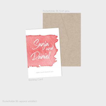 Backing-Card "Watercolor-Brush | Rot" 11x16
