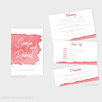 Backing-Card "Watercolor-Brush | Rot" 11x16