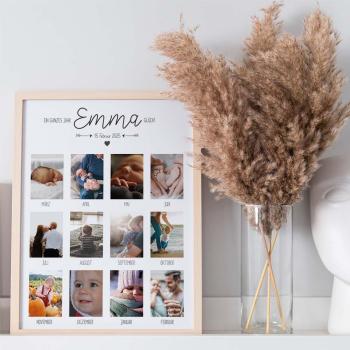 Geburtstagsposter "Fotostrecke" | Geschenk 1. Geburtstag | Meilensteintafel | Einschulung | Personalisiertes Geschenk