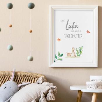 Tagesmutter-Kind "Lama" | Einschulung | Meilensteintafel | Geschenk 1. Geburtstag | Personalisiertes Geschenk