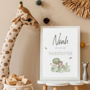 Tagesmutter-Kind "Waldtiere" | Einschulung | Meilensteintafel | Geschenk 1. Geburtstag | Personalisiertes Geschenk