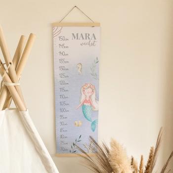Messleiste "Meerjungfrau" | Messlatte | Geschenkidee | Personalisiertes Geschenk | Kinderzimmerdeko