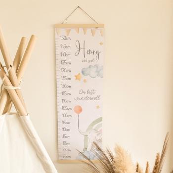 Messleiste "Elefant 2" | Messlatte | Geschenkidee | Personalisiertes Geschenk | Kinderzimmerdeko