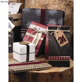 Rayher Papier-Blockbodenbeutel, bordeaux, 10x24x6cm, 80g/m², SB-Btl. 25Stück