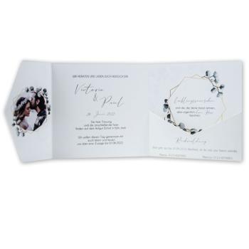 Pocketfold-Karte 15x15cm "Exklusive Line" quadratisch (eigenes Design)