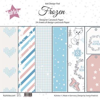 Designpapier "Frozen" 6x6" 24 Bogen einseitig