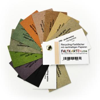 Farbfächer - Musterfächer "Recycling & Kraft-Papiere"