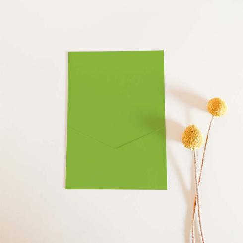 Simple-Pocket-Karte B6 Premium-Karton "Grasgrün"