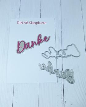 Preview: Kulricke Stanzschablone "Danke mit Schatten" Craft Die