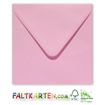 Briefumschlag 11x11cm in babypink 120g ohne Fenster, Nassklebung