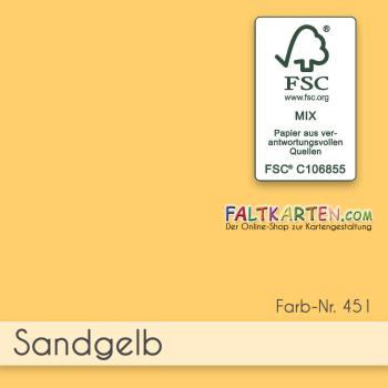 Tonkarton - Tonpapier DIN A4 120g/m² - 25 Bogen in sandgelb
