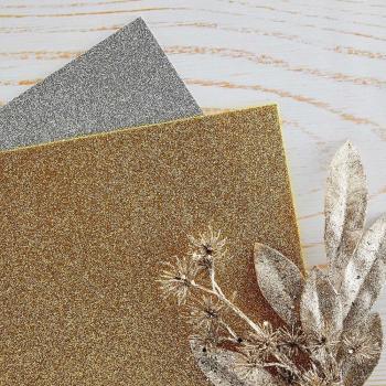 Spellbinders - Glitter Foam Sheets - " Gold & Silver" - Schaumstoffplatten Glitzer 