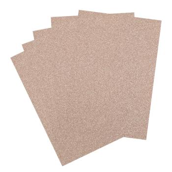  Florence - Glitzerpapier 5 Bogen A4 - Champagner - Selbstklebendes Glitzerpapier 