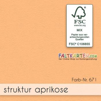 Karte - Einlegekarte DIN A6 210g/m² in struktur aprikose