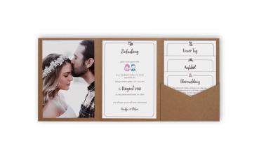 Trippel-Pocketfold Karte B6 (12x17cm)
