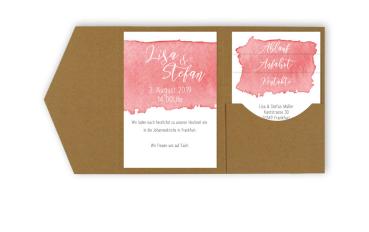 Pocketfold Karte A5 "Circle Line" (15x21cm)