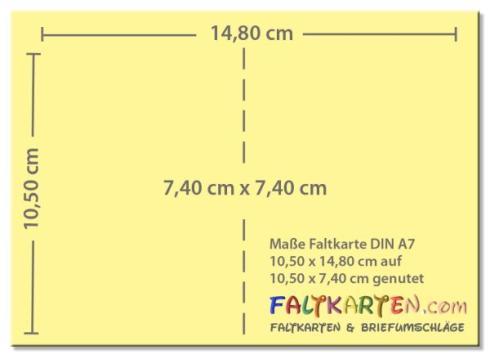 Faltkarte 220g/m² DIN A7 in kraft grau